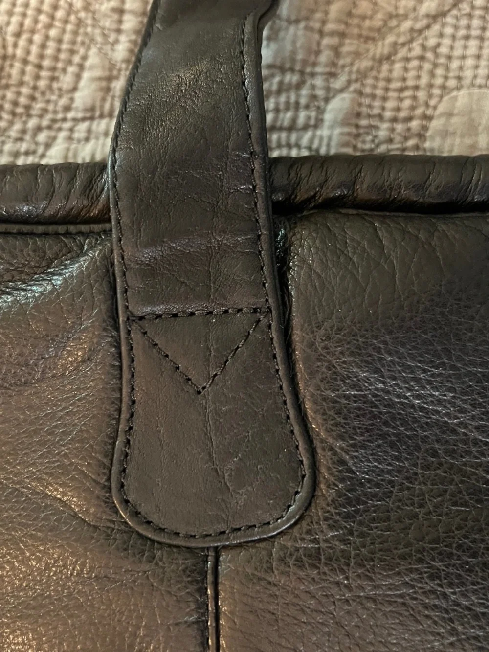 Canyon Outdoor Genuine Leather BSNF Black Large Tote Weatherproof Lining